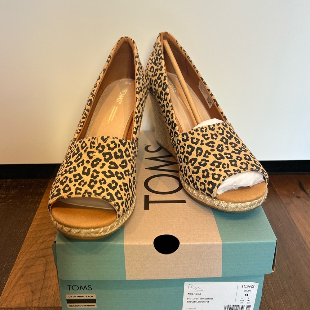 Tom’s Michelle Wedge - Leopard Print